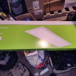 Commercial Electric 1 Foot X 4 Foot Flush Mount Color Selectable Led Ceiling Light Fixture With Wood Trim,  Multiple Available 