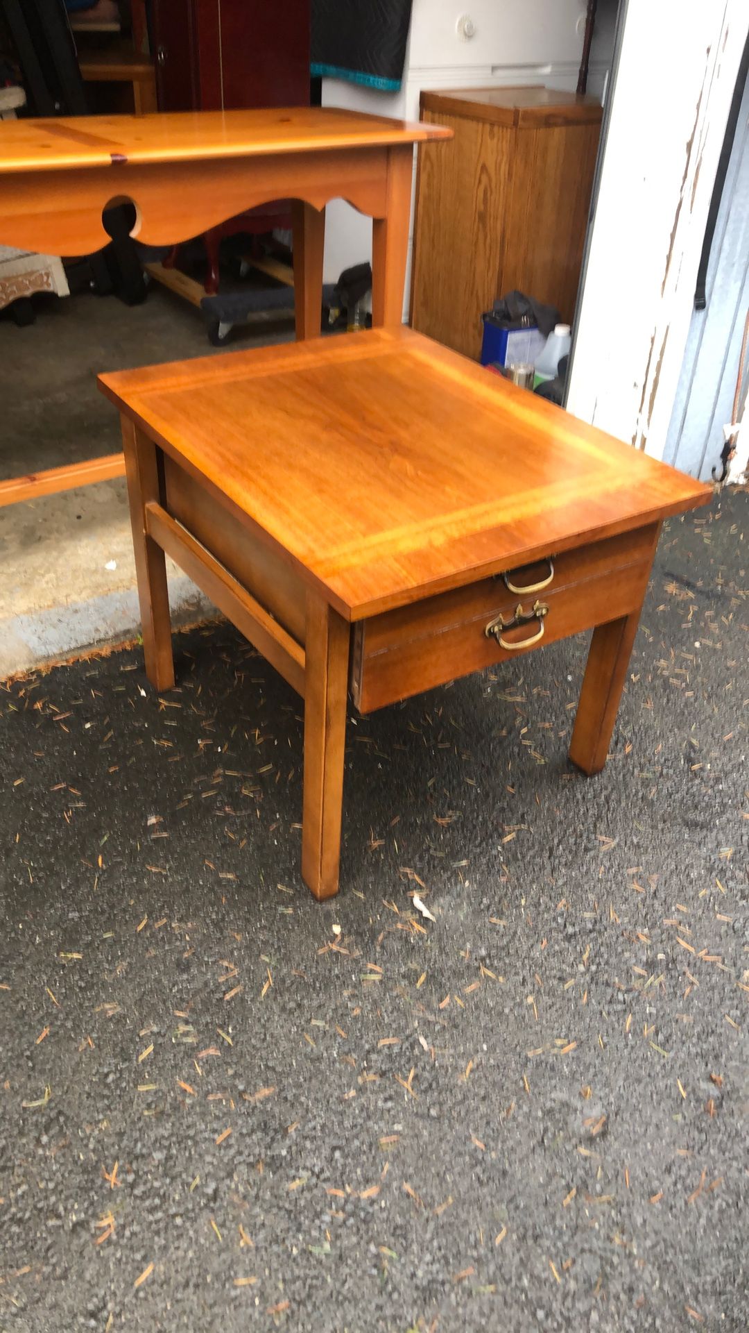 Mid Century End Table Usa Solid Wood Lane