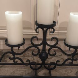 Candle Holder With Candles 