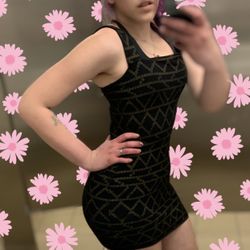 Black And Gold Bodycon Dress