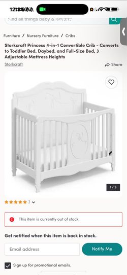 4 in 1 convertible princess crib mattress & bedding