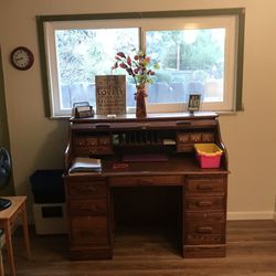 Roll Top Antique Desk