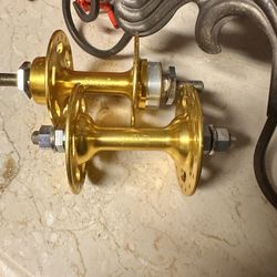 OLD SCHOOL BMX NOS Gold Suzue High Flange Hubs