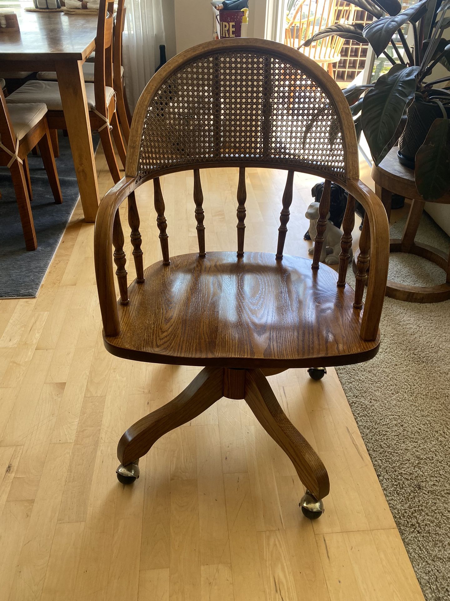 Beautiful Cane Banker Style Chair