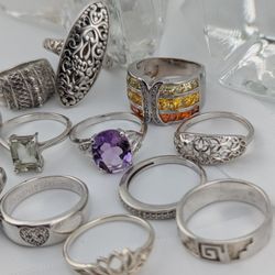 SIZE 9 Sterling Silver Rings 925 