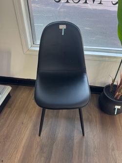 Black Faux Leather Chair