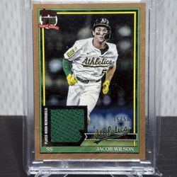 91R-JWI Jacob Wilson 2026 Topps - 1991 Topps Baseball 35th Anniversary Relics Gold (Series One) 15/50