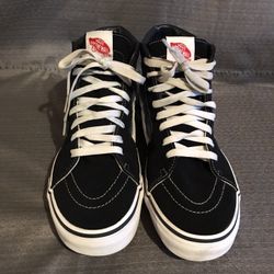 Vans High Top Men Size 8 Black And Blue 