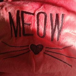 meow cat print fleece pj set