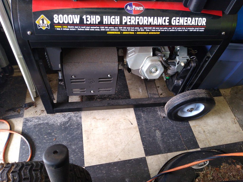  Generator 8000 Watts 50 Amps 