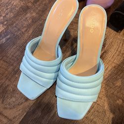 Aldo Gennia Bright Blue Mule Sandal