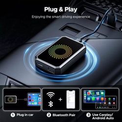 5 -in-1 Multi Video Car Play Android 13 Video AI Box Wireless Carplay Adapter HDMI Multimedia Netflix YouTube 4/32g
