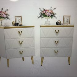New 3 drawer nightstand set of 2