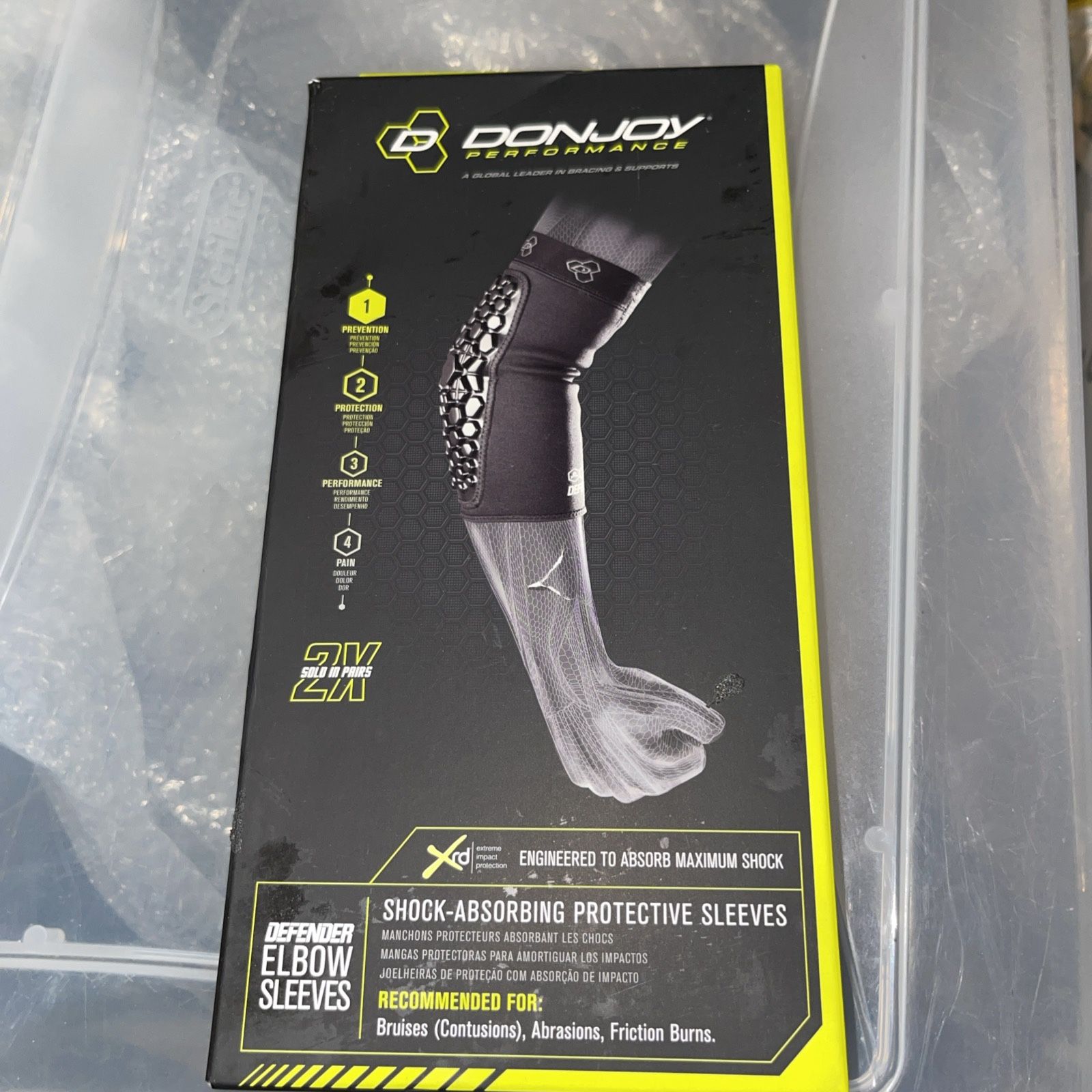 Pair DonJoy Performance Defender Elbow Sleeves Shock-Absorbing Protective Sleeve 