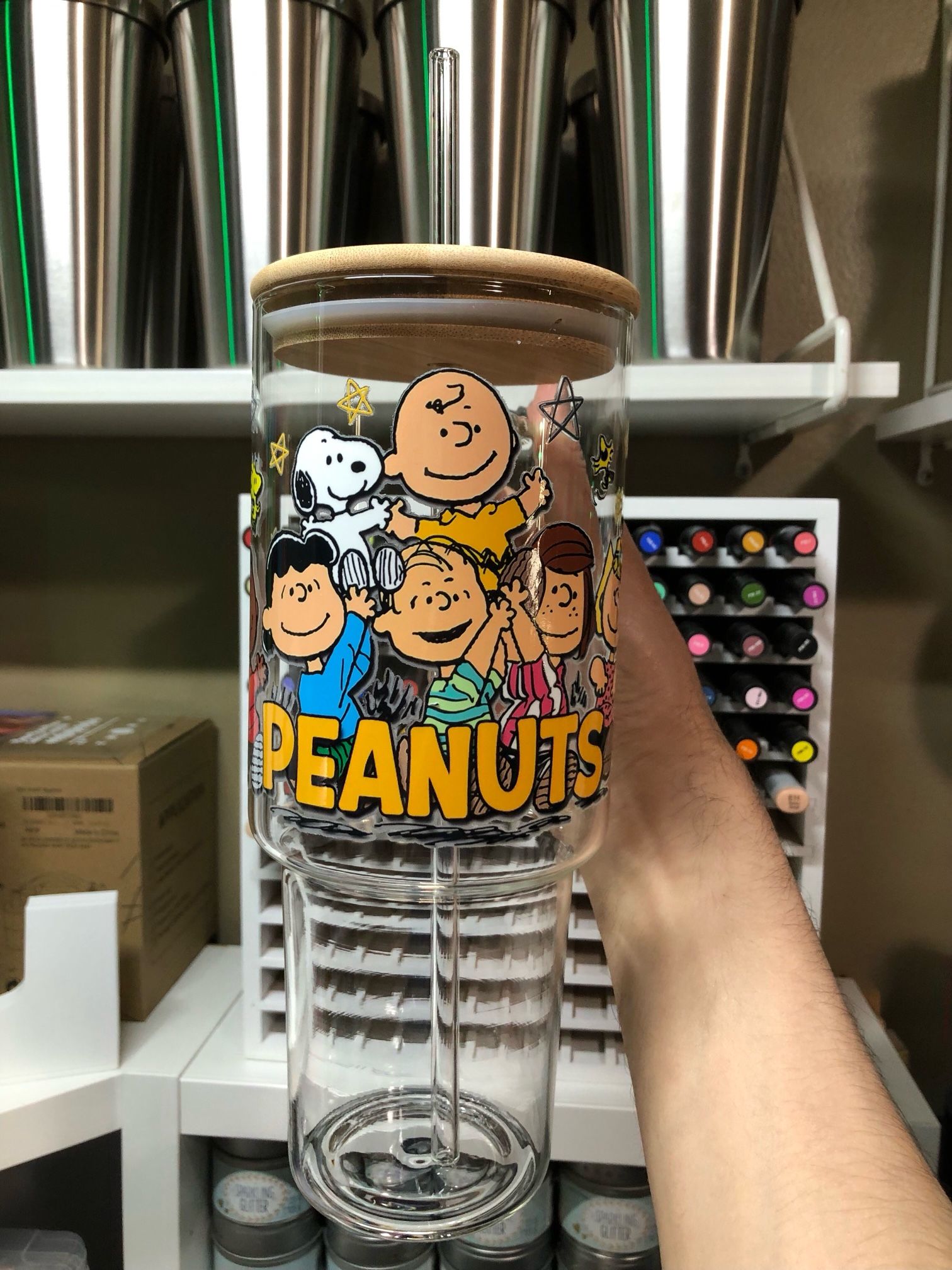 New Glass Peanuts Cup
