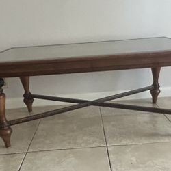 Wooden  & Glass Coffee Table