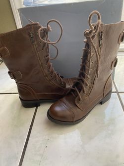 Brown Combat Boots