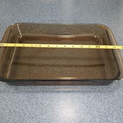 PYREX Clear Brown Rectangular Roaster