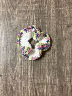 Crochet Multi Colored Scrunchie