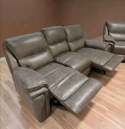 New Dakota Manual Reclining Sofa and Loveseat Set with Center Console!
