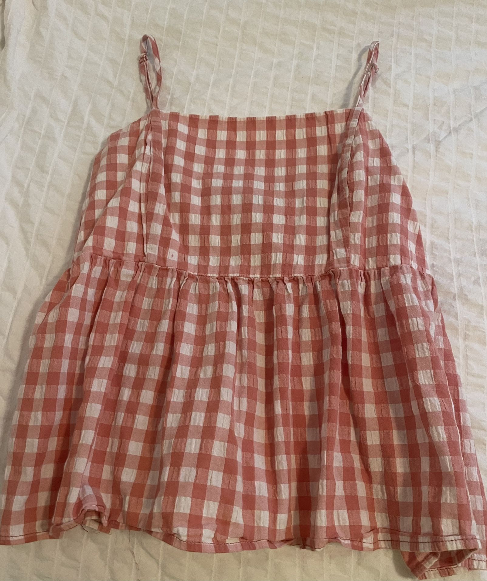 Wild Fable Pink and white tank top Size small