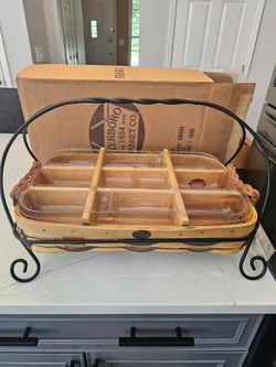 Peterboro Basket Co. 9-Compartment Divided Buffet Organizer
