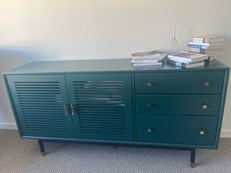 Teal Mid-Century Modern Sideboard Dresser