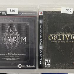 PS3 Games The Elder Scroll IV & V