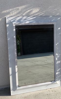 Big White Mirror 43.5”x23” 