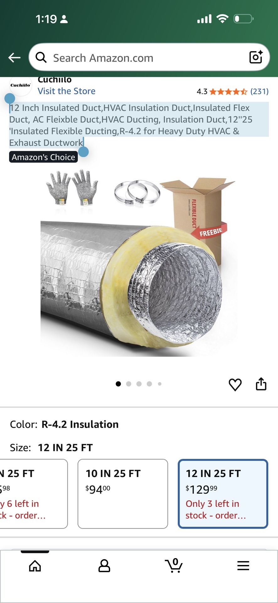 12 Inch Insulated Duct,HVAC Insulation Duct,Insulated Flex Duct, AC Fleixble Duct,HVAC Ducting, Insulation Duct,12''25 'Insulated Flexible Ducting,R-4