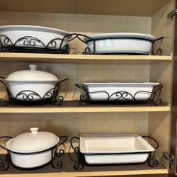 6 Sets Of Ceramic Dish Wares With Stand All For $150