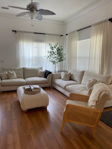 Large Sofa 85” Including Two Ottomans
