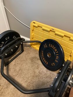 Bumper plates and Hex bar