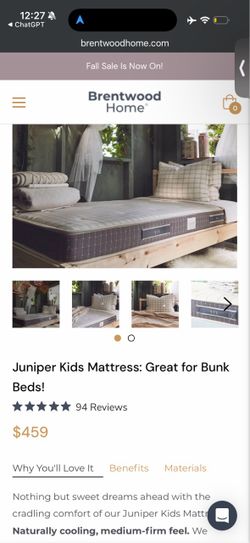 Brentwood Home Juniper Kids Twin Mattress