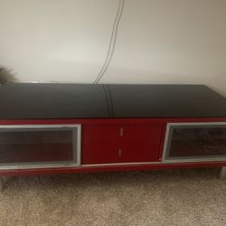 Modern Red & Black TV Stand