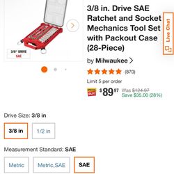 Milwaukee Packout Ratchet Socket Set