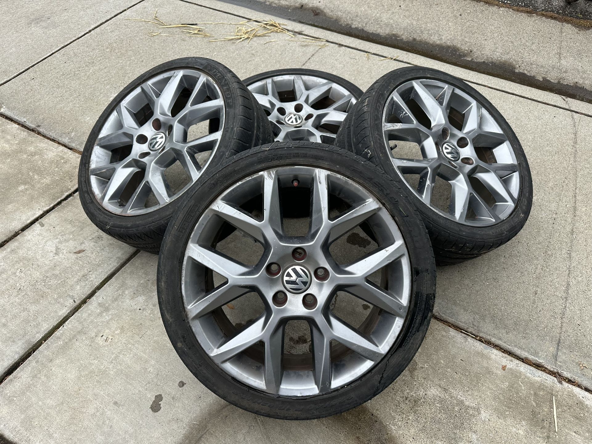 OEM 18” Wheels Rims and Tires 18x7.5 51 Offset Volkswagen GOLF Jetta ...