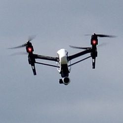 Two DJI Inspire V1 and V2 