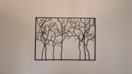 3D sculpture trees wall art (Cash Only)
