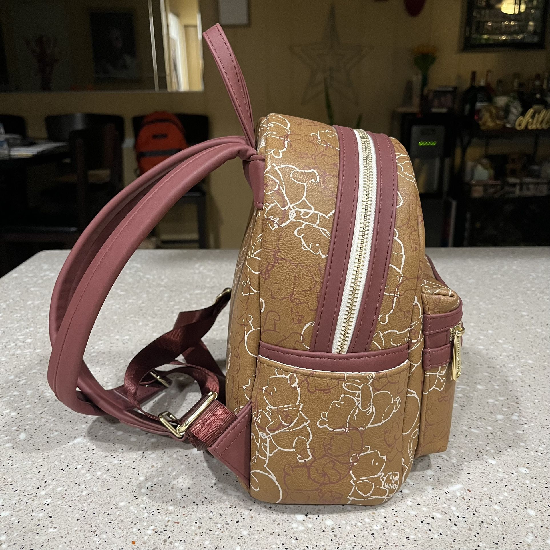 disney winnie the pooh line art mini backpack Loungefly - Disney - Winnie The Pooh Line Art - Mini Backpack - BoxLunch  Exclusive - Brown / Burgandy for Sale in Garden Grove, CA