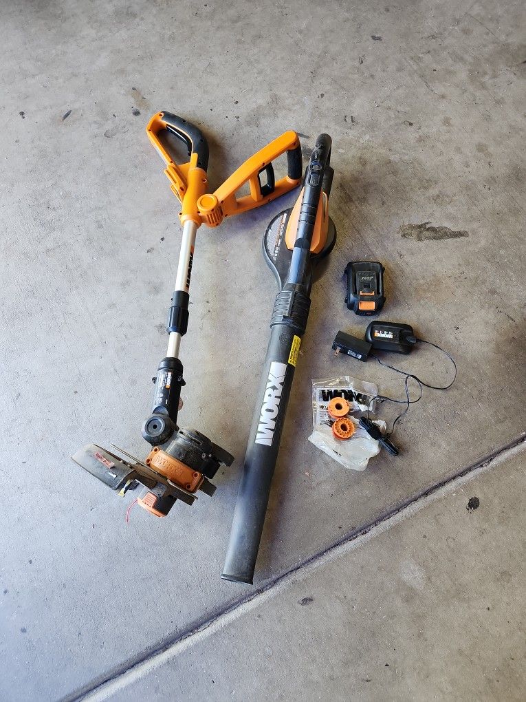 Worx 20 V Weedeater & Leaf Blower
