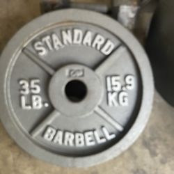 Standard 45lb Barbell / 35lb Plates 80$