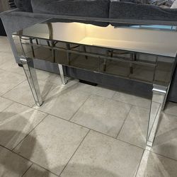 Silver Mirrored Glam Desk