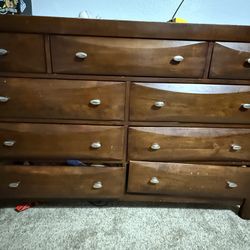 9 Drawer Wood  Dresser 