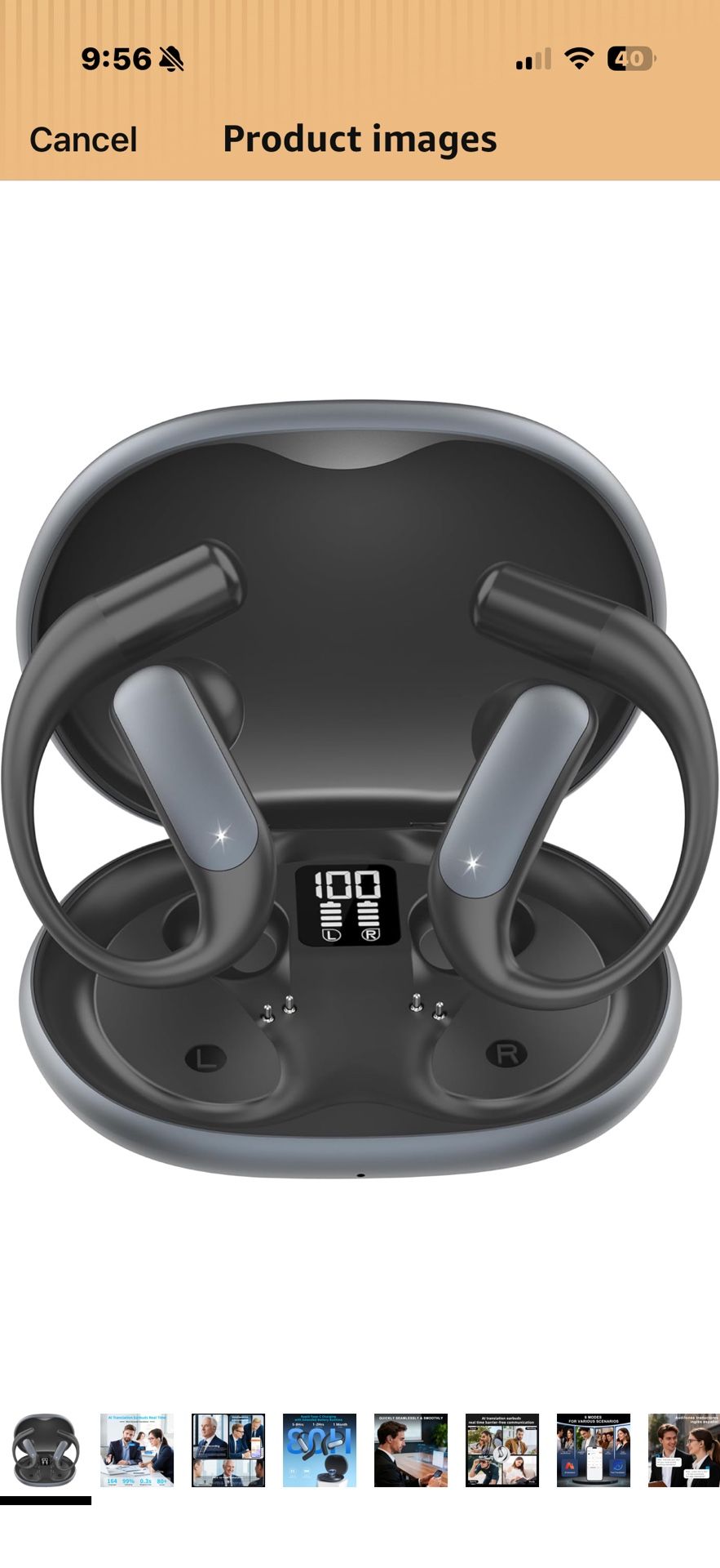 AI Translation Earbuds Real Time,Translation Earbuds with Audio and Video Calls,164 Language Translator Earbuds Audifonos Traductores Inglés Español,B