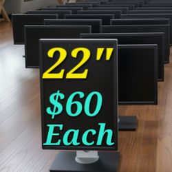 22" Dell Monitors Horizontal Or Vertical Viewing 