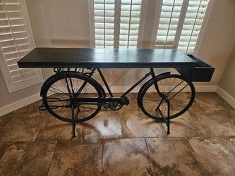 Really cool Vintage bike table/bar/plant table