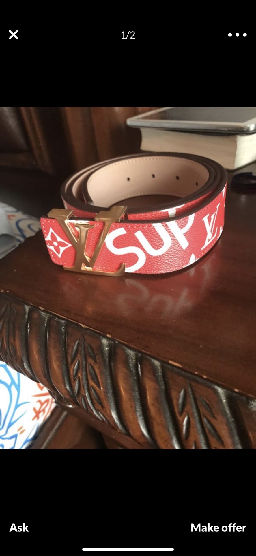 Supreme X Louis Vuitton belts😊‼️