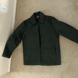 FILOSOFI Black Quilted Leather Jacket – Size M – Edgy Streetwear Style