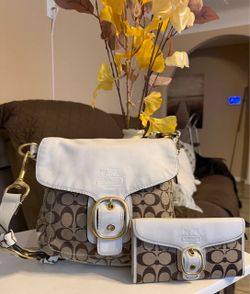 Coach Bleecker Shoulder Bag and Wallet Set